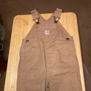 BOYS CARHARTT LK NU DOUBLE KNEE BABY SZ 9 MO OVERALLS - Picture 1 of 8