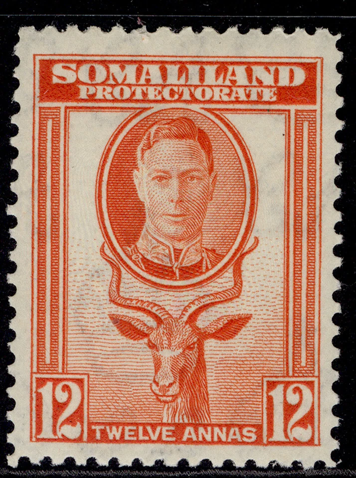 SOMALILAND PROTECTORATE GVI SG112, 12a red-orange, M MINT. - Image 1 of 1