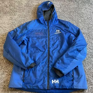 Helly Hansen Jacket Mens Large Hooded Lightweight Puffer Mammoth Recco Coat A22 - Picture 1 of 8