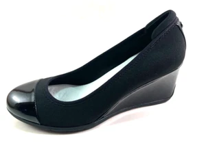 Anne Klein Sport Taite 2 Black Mid Wedge Slip On Shoe - Foto 1 di 8