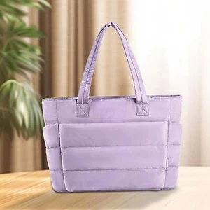 Women Tote Bag with Zipper Fashion Shoulder Bag for Shopping Dating Holidays - Picture 1 of 5