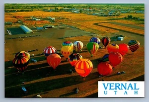 Postcard Vtg Hot Air Balloon Vernal Utah Unita Basin 4 x 6 - Picture 1 of 2
