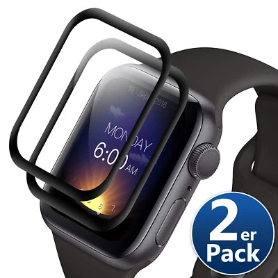 J&C MOBILE 2x Displayschutz Apple Watch Series 1-9 Panzerfolie Acryl Glas 38 41 42 45 49 mm
