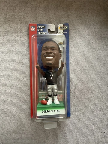 2002 Michael Vick NFL Collectible Bobblehead W/Card New In Box Cover