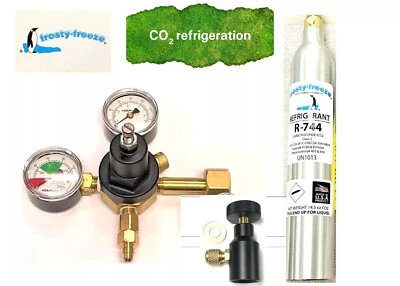 FROSTY-FREEZE REFRIGERANTS R744 Refrigerant, Carbon Dioxide, CO2, UN1013, 14.5 oz. *For Gas Only Charging