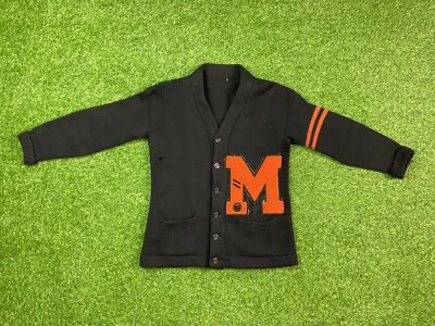 Suéter Universitario Baloncesto Naranja/Negro Vintage "M" High School/University Talla S/M Foto 1 de 4