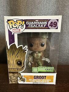 Funko Pop! Vinyl: Marvel - Groot - (Glow) - Loot Crate (LC) (Exclusive) #49