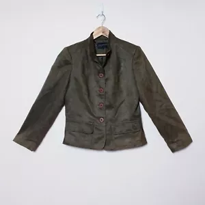 Stitches Jacket Womens 12 Brown Button Up Vintage - Picture 1 of 6