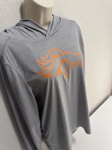 Bronco's NFL Team Apparel XL Dri-Fit camicia grigia manica lunga con cappuccio - Foto 1 di 11