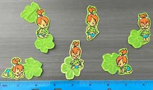 6 Flintstone Pebbles Pre-Cut Iron on Fabric Appliques - Picture 1 of 1