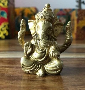 Ganesh miniature  brass Statue 5cm - Picture 1 of 1