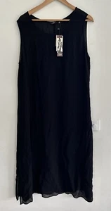 FAYE BROWNE Black Womens Size 16 Tunic Dress NEW Black Slip Dress - Picture 1 of 10