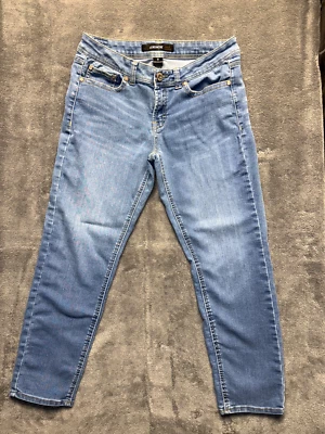 Pantalones de mezclilla para mujer Jordache 8 ajustados al tobillo lavado medio estilo Y2K clásicos 28 x 25 Foto 1 de 4