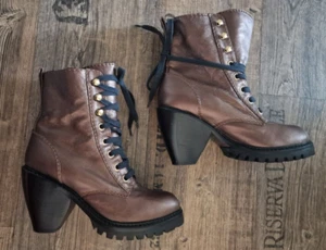 Marc Jacobs Leder Boots Stiefelette Gr.37,5 gefüttert Bronze made in Itay TOP - Bild 1 von 15