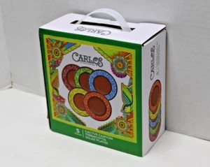 5 - Piece - Cactus Canyon Terracotta Salad Plates - Carlos by Carlos Santana NEW - Picture 1 of 4