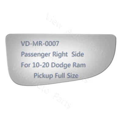 Lower Towing Mirror Glass For 2010-2020 Ram 1500 2500 Passenger Right Side RH - Image 1 of 4