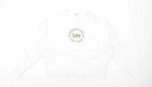 Lee Cooper Womens White Cotton Blend Sweatshirt Size S - Picture 1 of 10