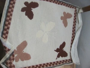 VINTAGE NEEDLEPOINT PILLOWS OR CHAIRCOVER - Picture 1 of 7