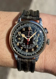 Seltener Lemania 15TL Chronograph Vintage 1930’s - Bild 1 von 19