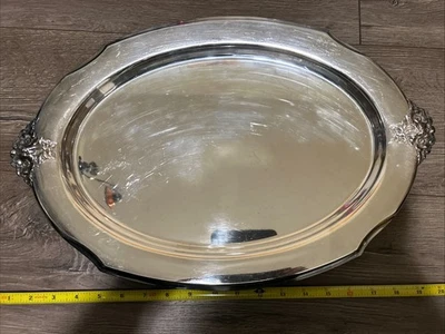 Bandeja plateada vintage “Webster Wilcox” International Silver Co. #7109 20" W Foto 1 de 4