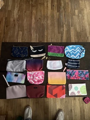 Lot Of 16 Ipsy And Other Makeup And Cosmetic Bags  - Image 1 of 4