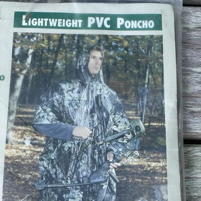 Mossy Oak Rain Jacket Poncho One Size Fits Most Waterproof With Hood Camouflage - Image 1 of 4