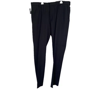 NWT Van Heusen Traveler Slim Fit Slacks 36X32 Black Belt Loops Non-Iron Wicking - Picture 1 of 15
