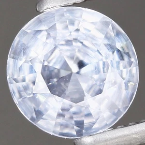 Piedra preciosa redonda de zafiro blanco térmico natural de 0,56 quilates 5,4 mm Madagascar - Imagen 1 de 4