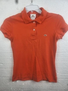 Lacoste Damen Poloshirt Kurzarm Orange Größe 34 - Bild 1 von 8