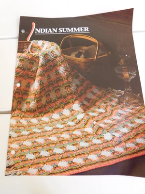 CROCHET Annie’s Afghan Quilt Club “Indian Summer” Pattern Pamphlet Free Shipping - Image 1 of 3