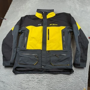 Klim Jacket Mens XL Yellow Black GORE-Tex XCR Motorcycle Hi Vis Reflective - Picture 1 of 20