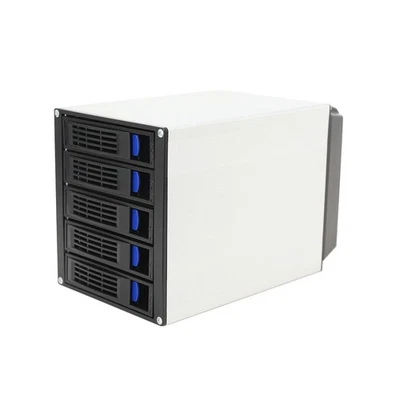 CDZHLTG 5 Bay 3 x 5.25 Drive Bays Hard Disk Enclosure HDD Hot Swap Cage Rack - Image 1 of 4