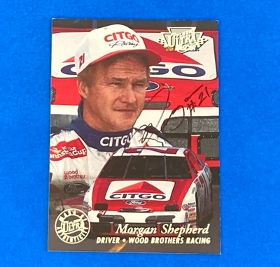 1996 Fleer Ultra NASCAR Auto Morgan Shepherd Auto- NASCAR Racing - Image 1 of 2