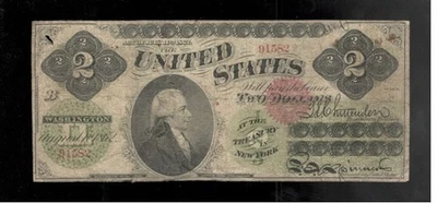 United States, 1862, $2 Dollars Legal Tender, Fr.41a, Fine! - Image 1 of 2