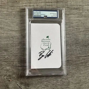 Ben Griffin Signed Auto Masters Scorecard PSA DNA Augusta National Golf Club - Picture 1 of 2
