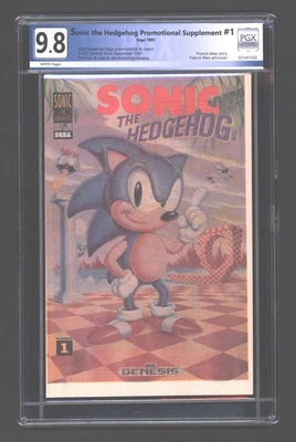 Sonic The Hedgehog Promotional Supplement (1991) #1 PGX 9.8 NM/MT   SCARCE - Image 1 of 2