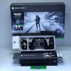 Consola Xbox One X 1TB CIB Completa En Caja Metro Exodus con Mando + Extras - Imagen 1 de 19