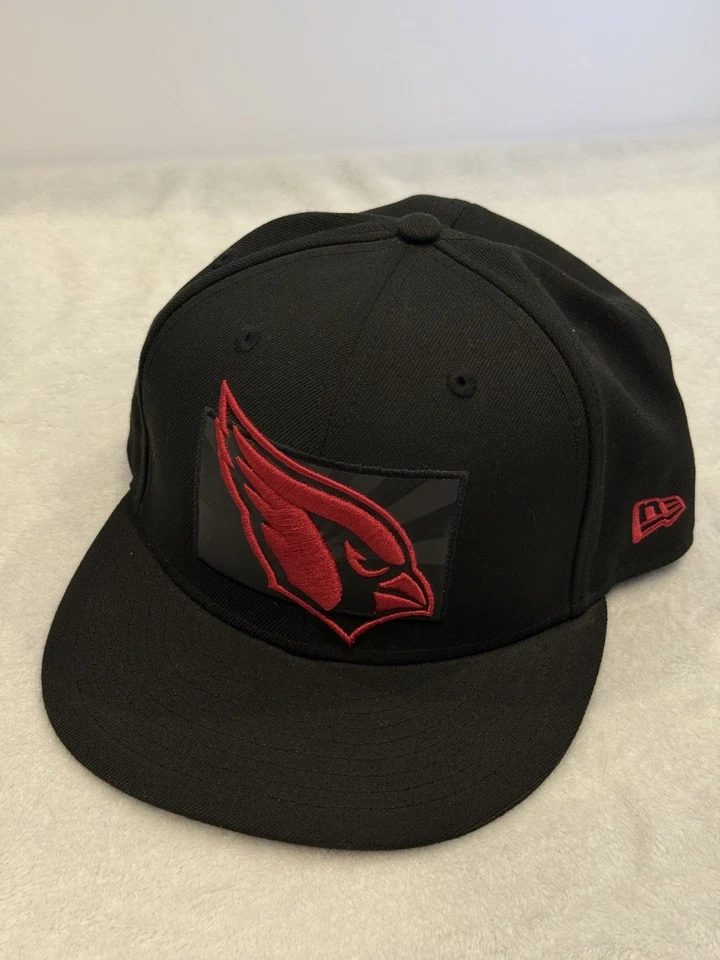 Boné Arizona Cardinals preto/vermelho New Era 59Fifty ajustado tamanho 7 3/4 futebol americano NFL - Imagem 1 de 4