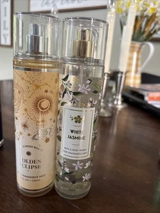 WHITE JASMINE Retired Fine Fragrance Mist Perfume Bath and Body & Golden Eclipse - Picture 1 of 3