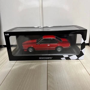 Minichamps 1/18 BMW 635CSi rojo diecast modelo de coche sin usar sin pantalla - Imagen 1 de 7