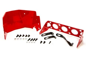 TCI 970000 Automatic Transmission Shield - SFI 4.1 - Aluminum - Red Powder Coat - Picture 1 of 1
