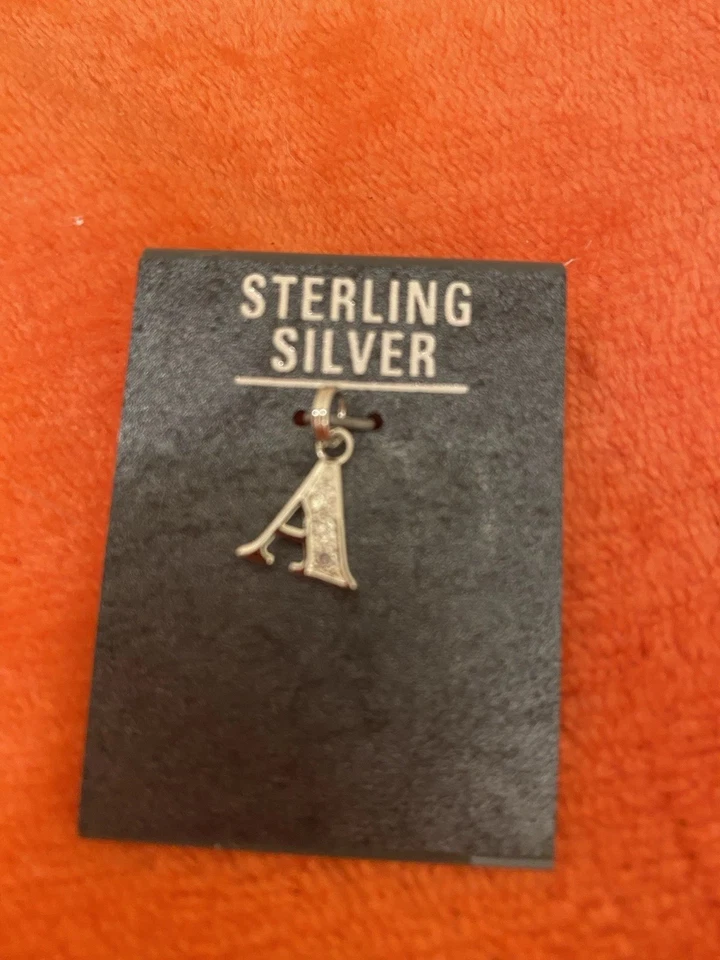 Sterling Silver Letter A Charm Bracelet Charm New - Image 1 of 1