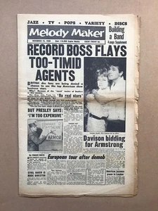 VARIOUS 1958 MELODY MAKER MAGAZINE NOVEMBER 15 1958 TOMMY SANDS/ELVIS PRESLEY -  - Picture 1 of 2