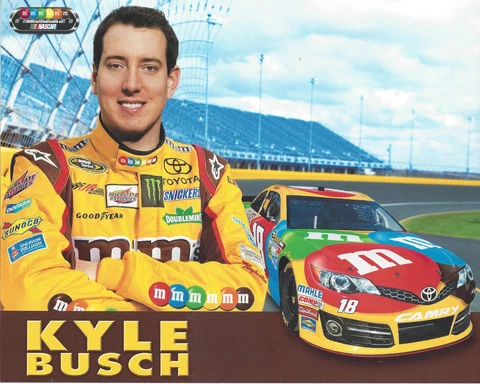 2013 KYLE BUSCH "M&M'S" #18 NASCAR SPRINT CUP SERIES POSTCARD Cover