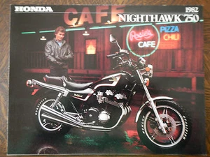 82 HONDA CB750C NIGHTHAWK 750 NUEVO DE LOTE ANTIGUO FABRICANTE DE EQUIPOS ORIGINALES HOJA DE VENTAS DISTRIBUIDOR FOLLETO CB750 C - Imagen 1 de 4