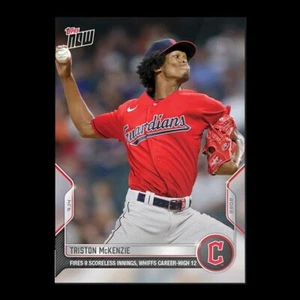 2022 Topps Now #529 Triston McKenzie Guardians (PR-292) - Picture 1 of 2