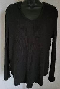 Faded Glory Womens Shirt Top Blouse Size L Large 12/14 Black - Picture 1 of 24