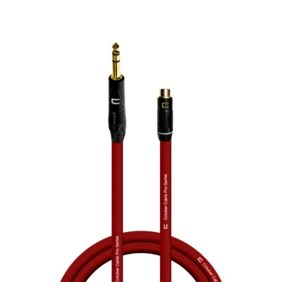 1/4" TRS Male to RCA Female Unbalanced Cable -  Custom Length, Color Mono Cord - Image 1 of 4