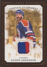 GLENN ANDERSON: 2008-09 Upper Deck Masterpieces - Canvas Clippings jersey card