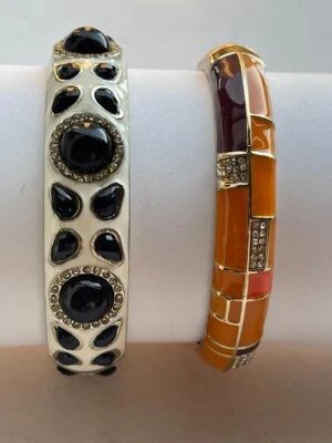 Brazalete brazalete de metal con 2 lentejuelas de Norstom esmaltado  Foto 1 de 4